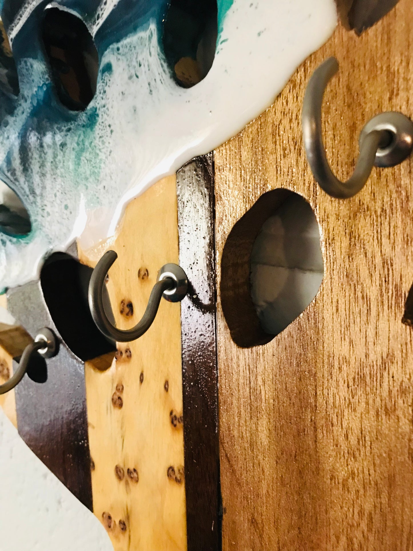 Resin Monstera Leaf Key Hook Wall Decor