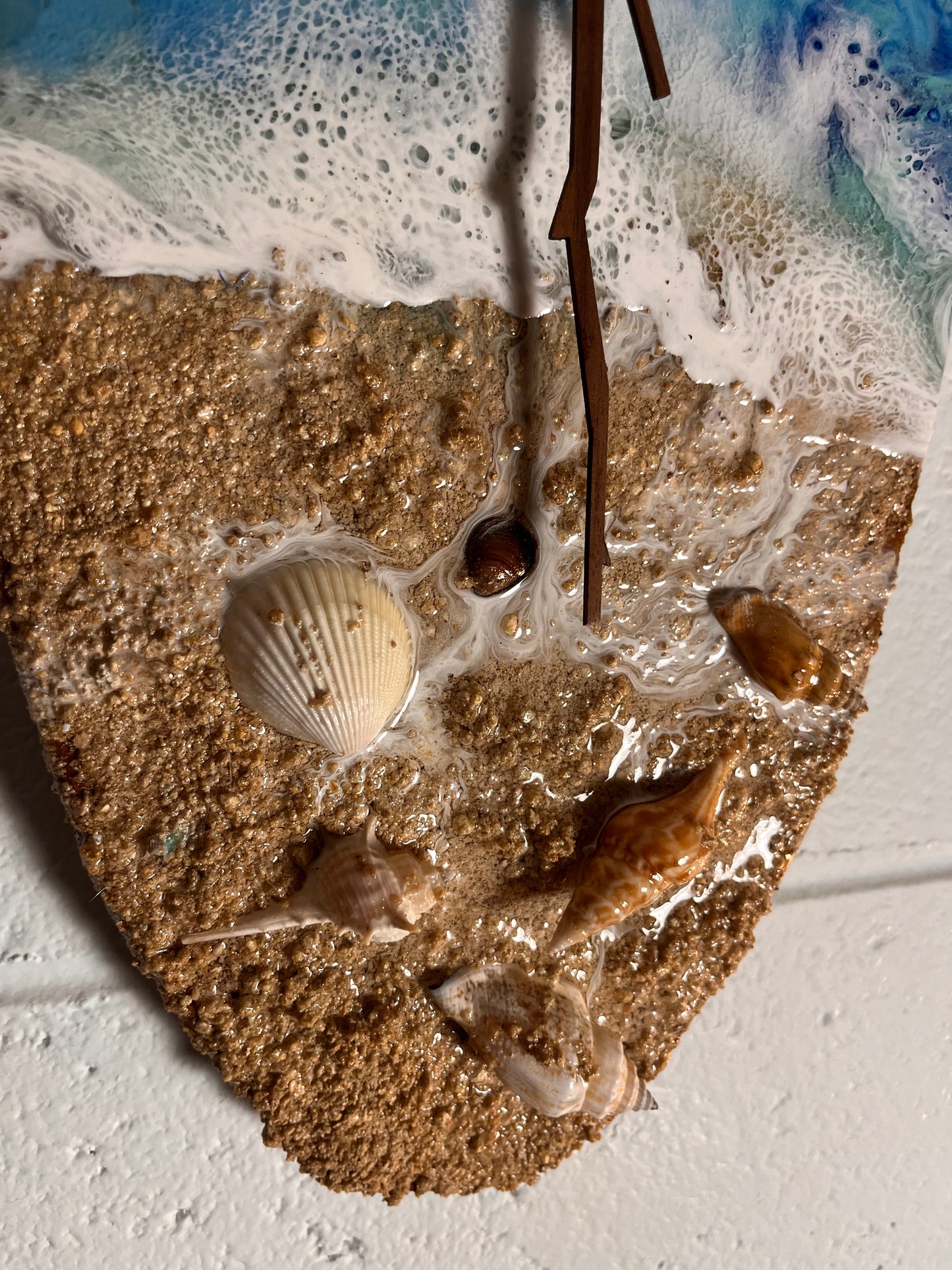 Sandy Beach "The Waimanalo" Resin surfboard Clock