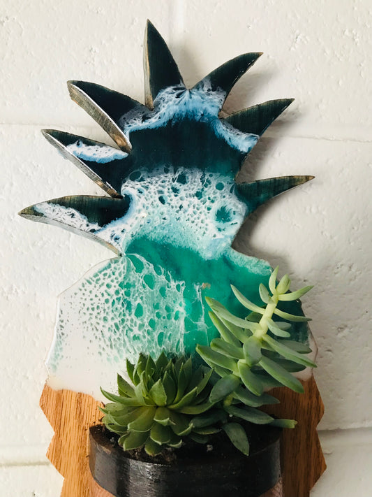 Resin Pineapple Succulent Wall Decor