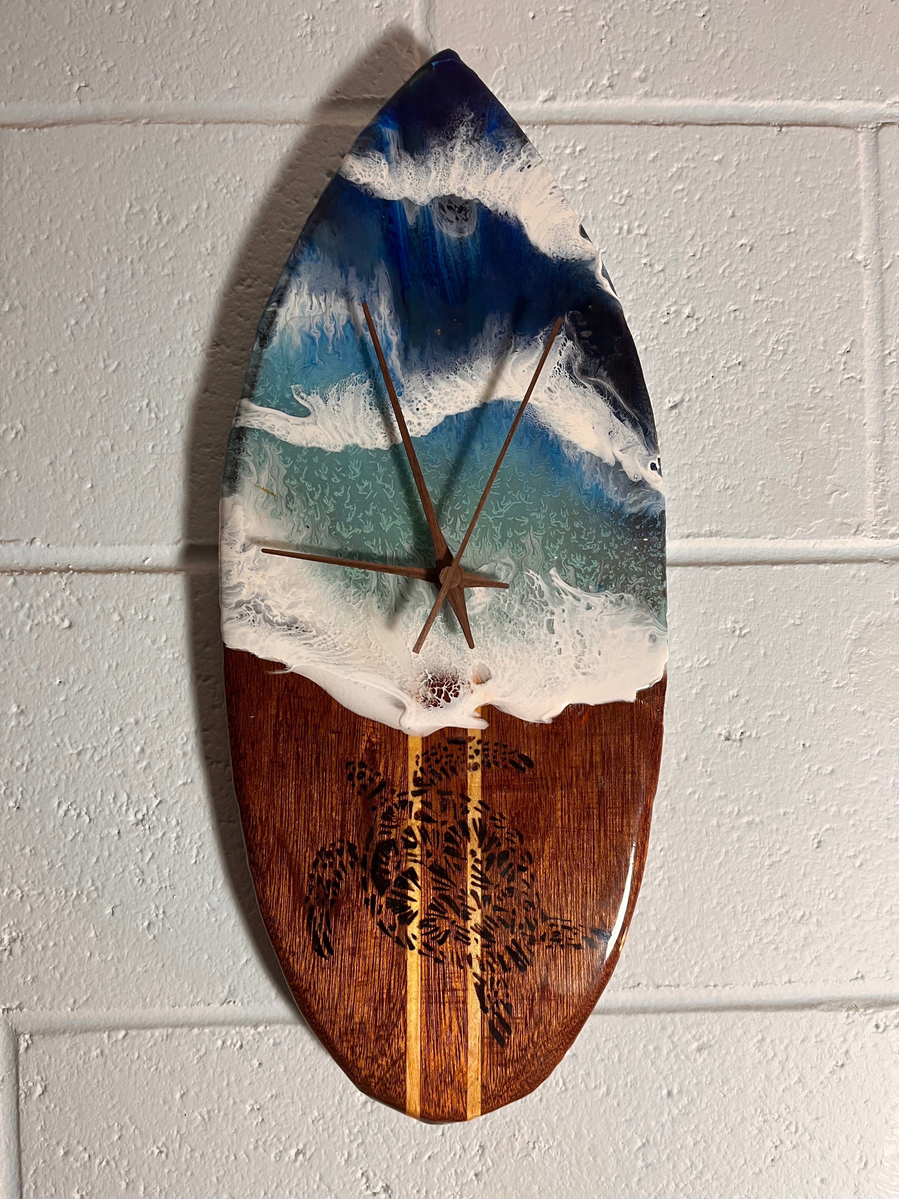 Surfboard Coastal on sale Clock