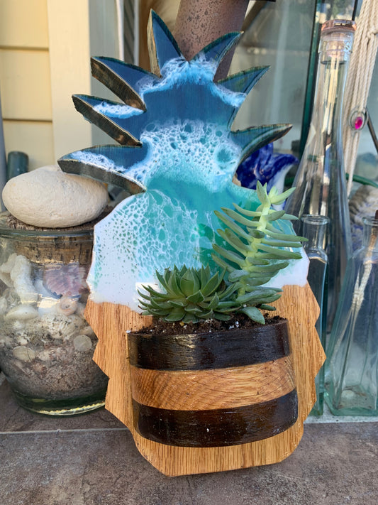 Resin Pineapple Succulent Wall Decor